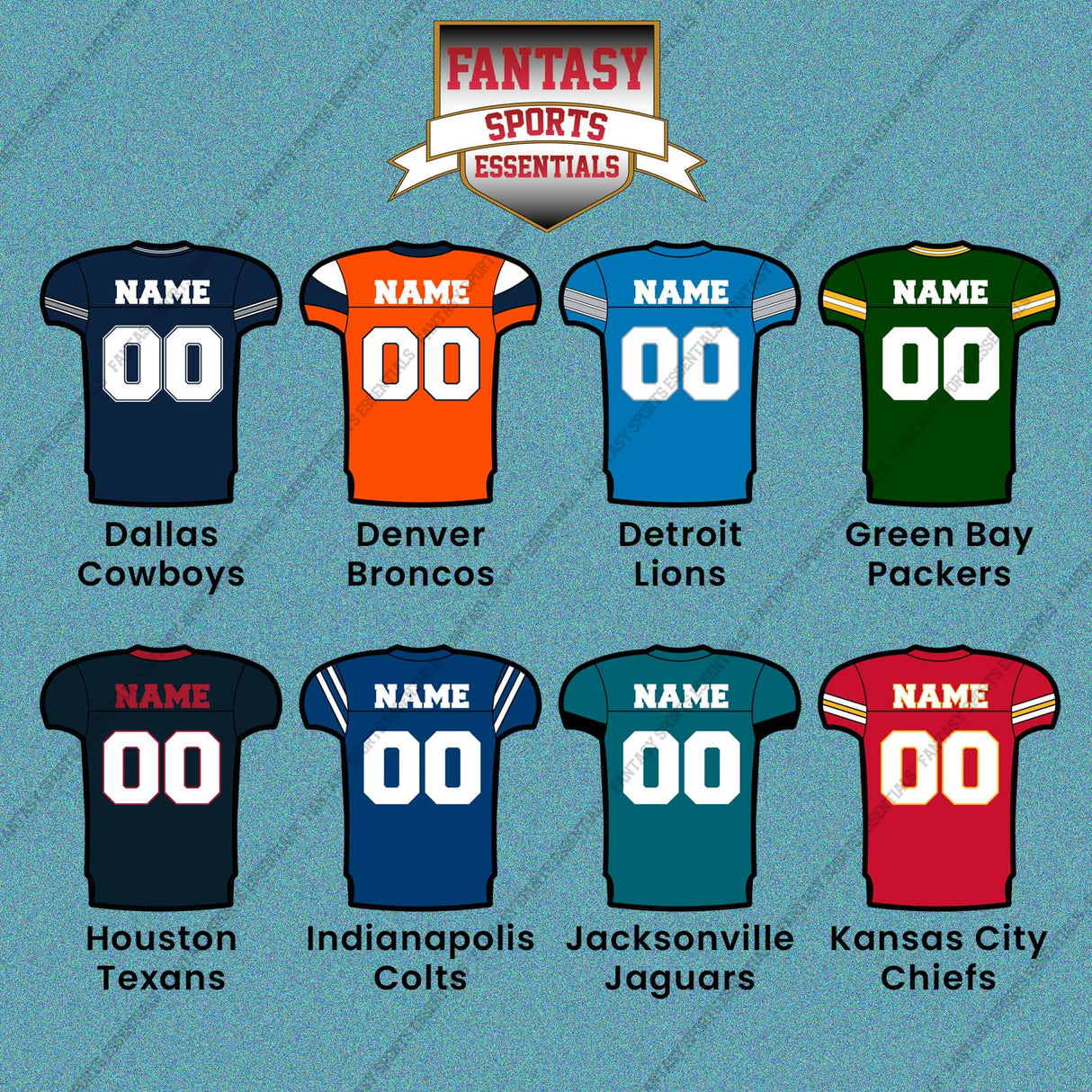 Pro Football Personalized Current Home Jersey Car Decals (A-K) (Enter Your Name and Number) Page 2