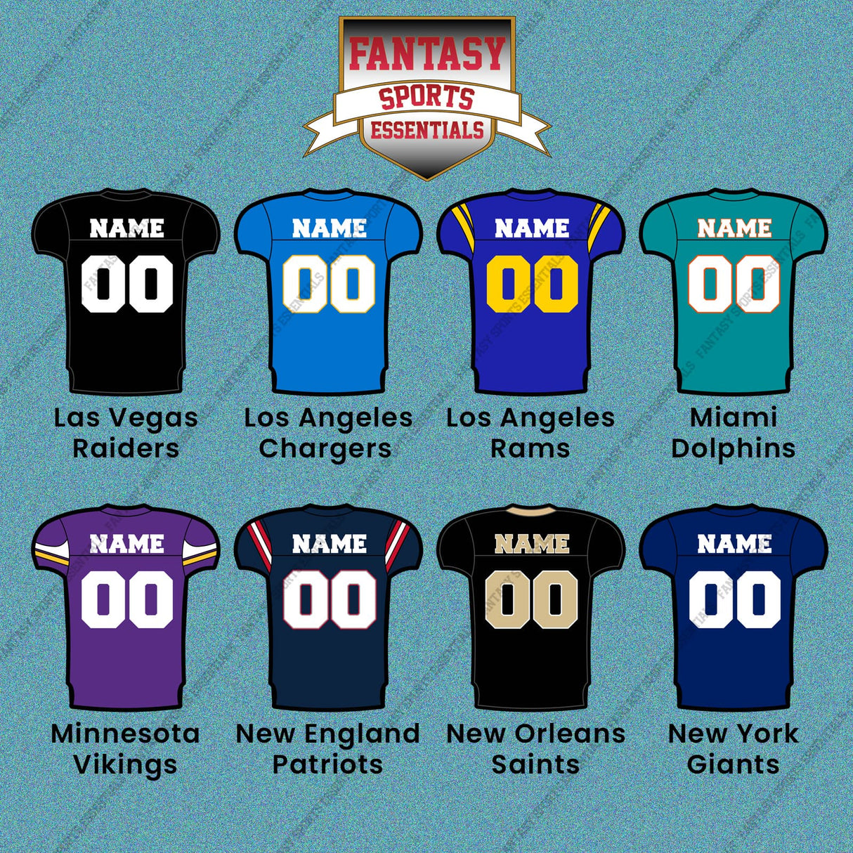 Pro Football Personalized Current Home Jersey Car Decals (L-W) (Enter Your Name and Number) Page 1