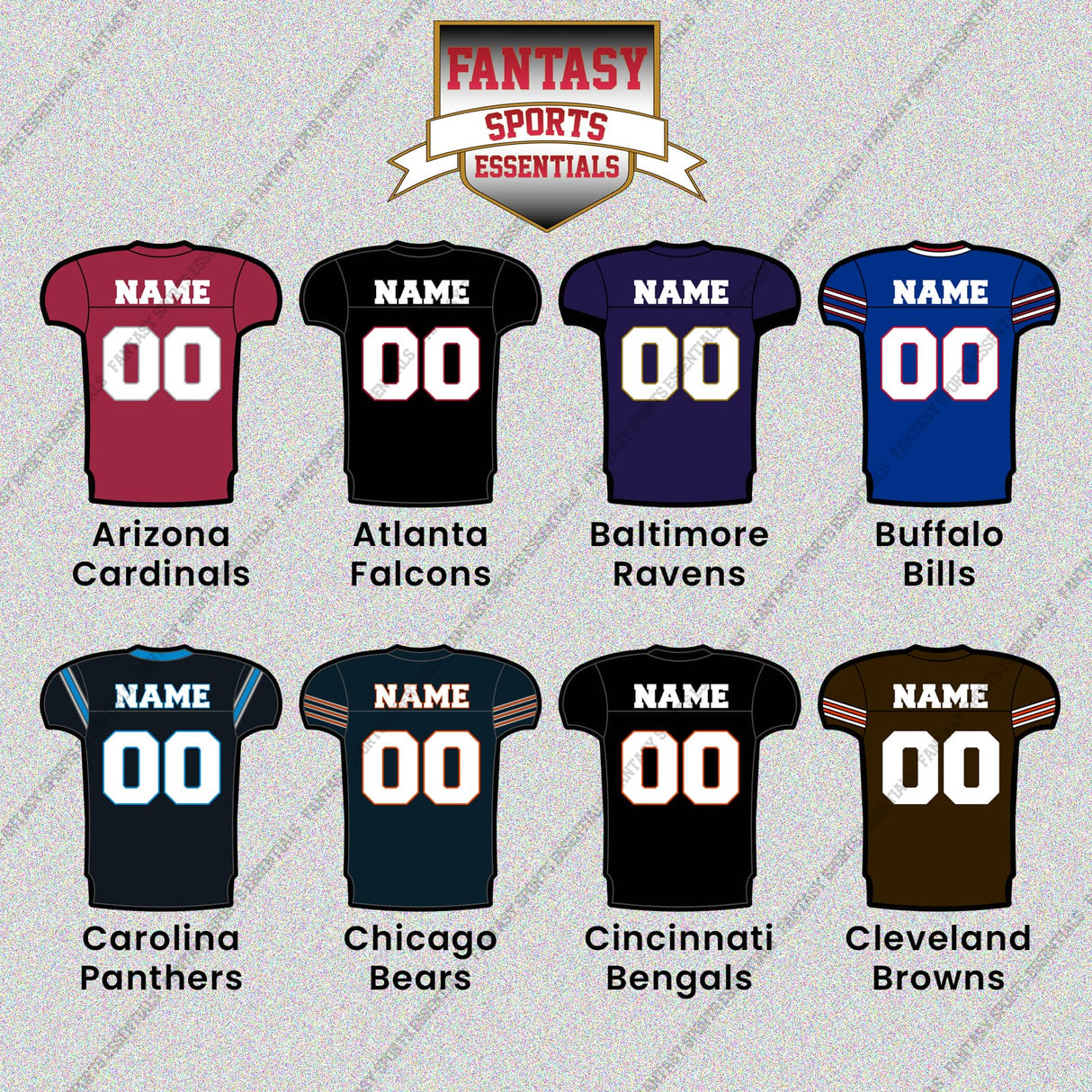 Pro Football Personalized Current Home Jersey Glossy Stickers (A-K) (Enter Your Name and Number) Page 1