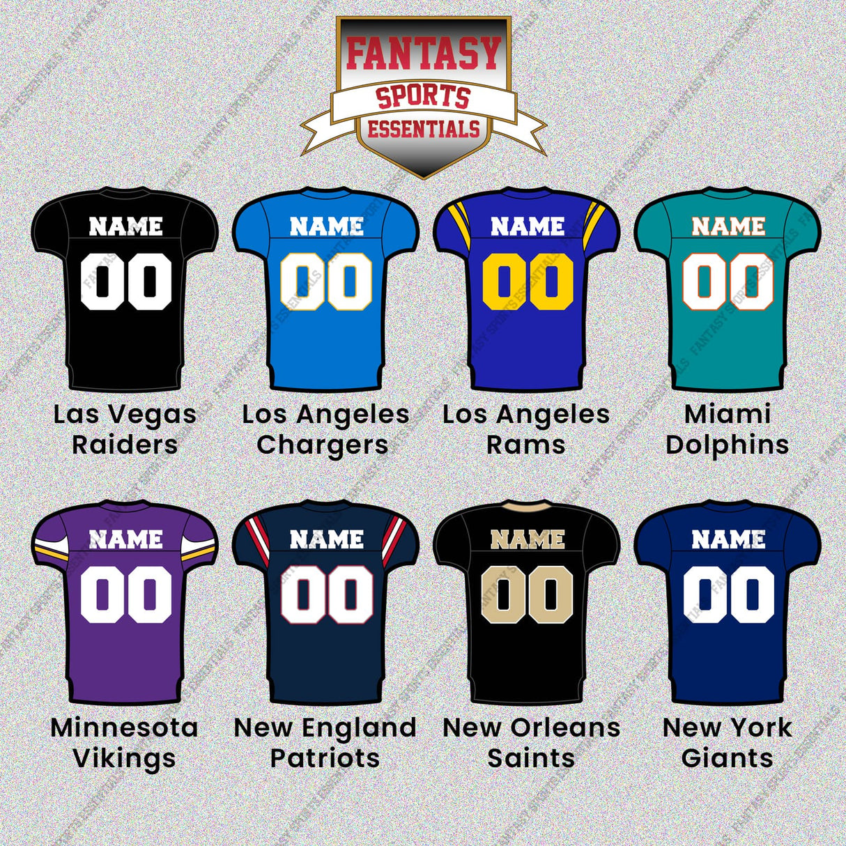 Pro Football Personalized Current Home Jersey Glossy Stickers (L-W) (Enter Your Name and Number) Page 1