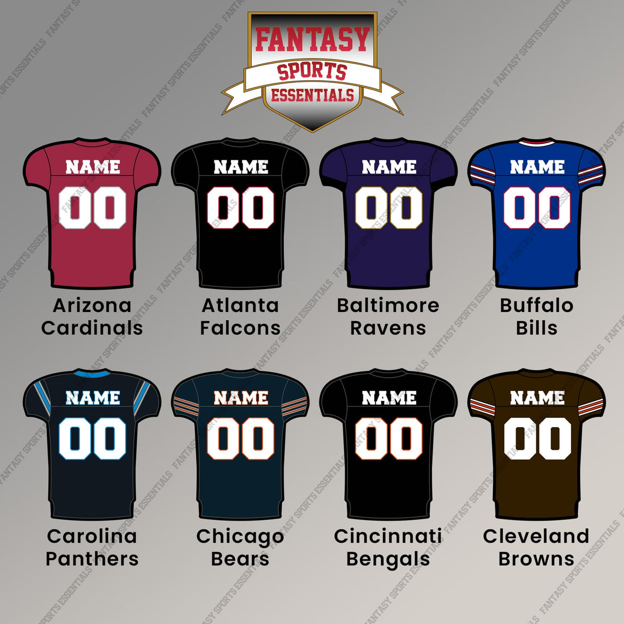 Pro Football Personalized Current Home Jersey Magnets (A-K) (Enter Your Name and Number) Page 1