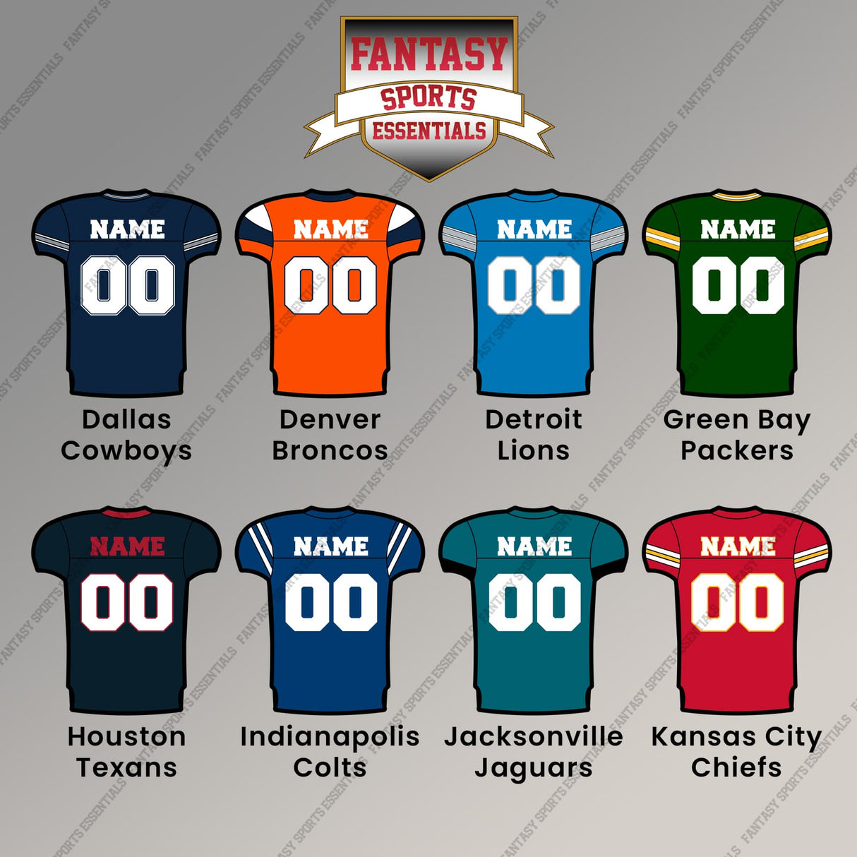 Pro Football Personalized Current Home Jersey Magnets (A-K) (Enter Your Name and Number) Page 2