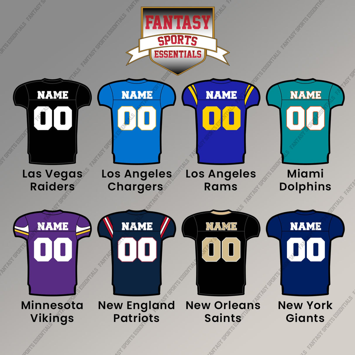 Pro Football Personalized Current Home Jersey Magnets (L-W) (Enter Your Name and Number) Page 1