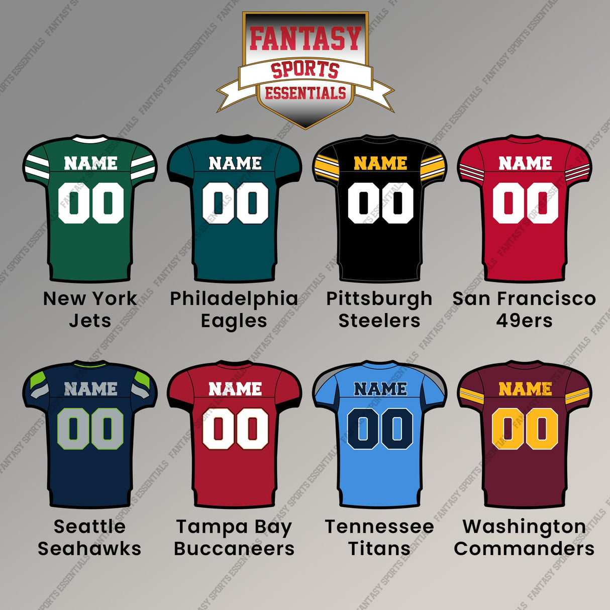 Pro Football Personalized Current Home Jersey Magnets (L-W) (Enter Your Name and Number) Page 2