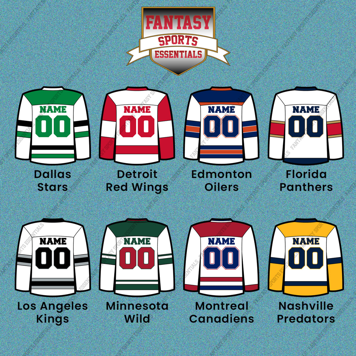 Pro Hockey Personalized Current Away Jersey Car Decals (A-N) (Enter Your Name and Number) Page 2