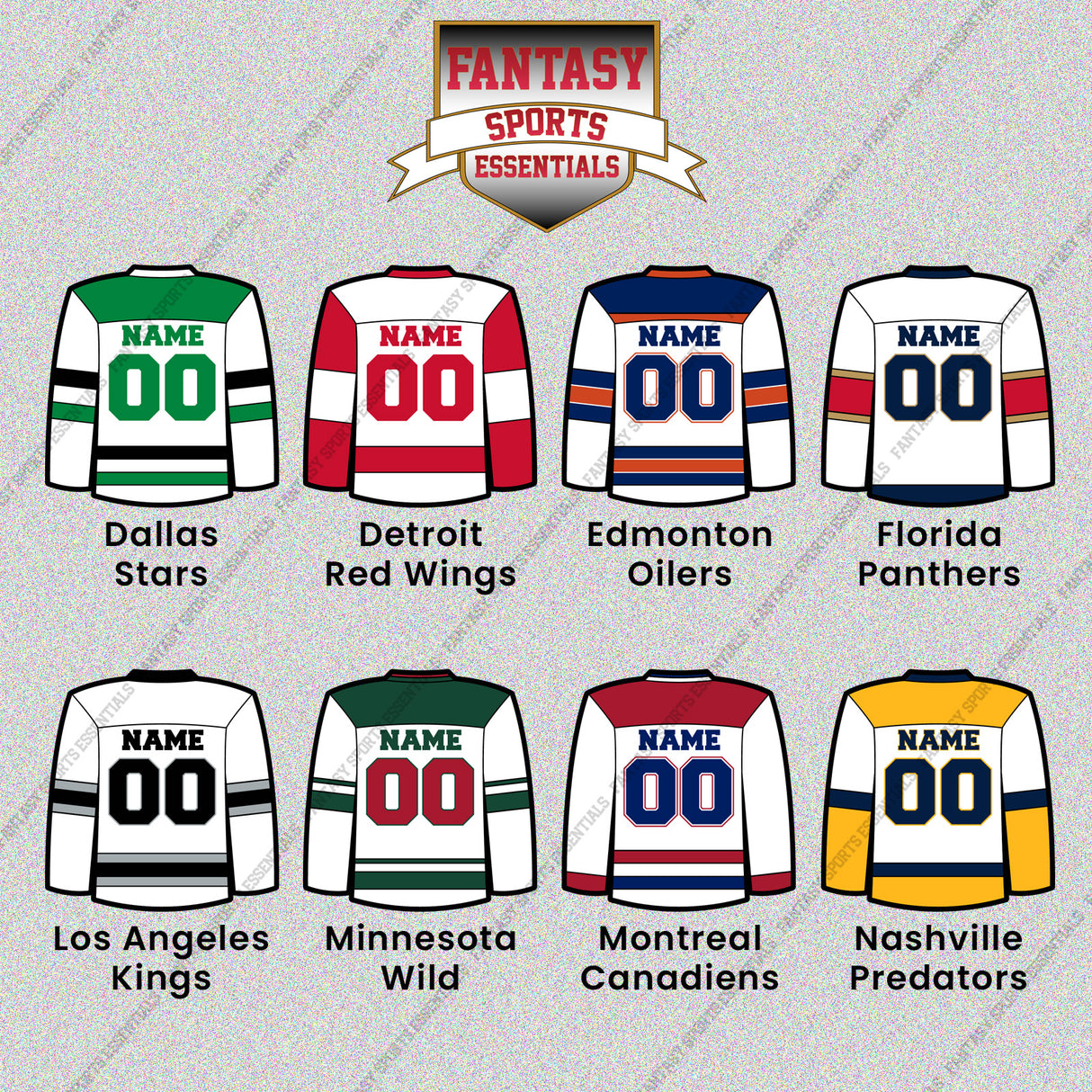 Pro Hockey Personalized Current Away Jersey Glossy Stickers (A-N) (Enter Your Name and Number) Page 2