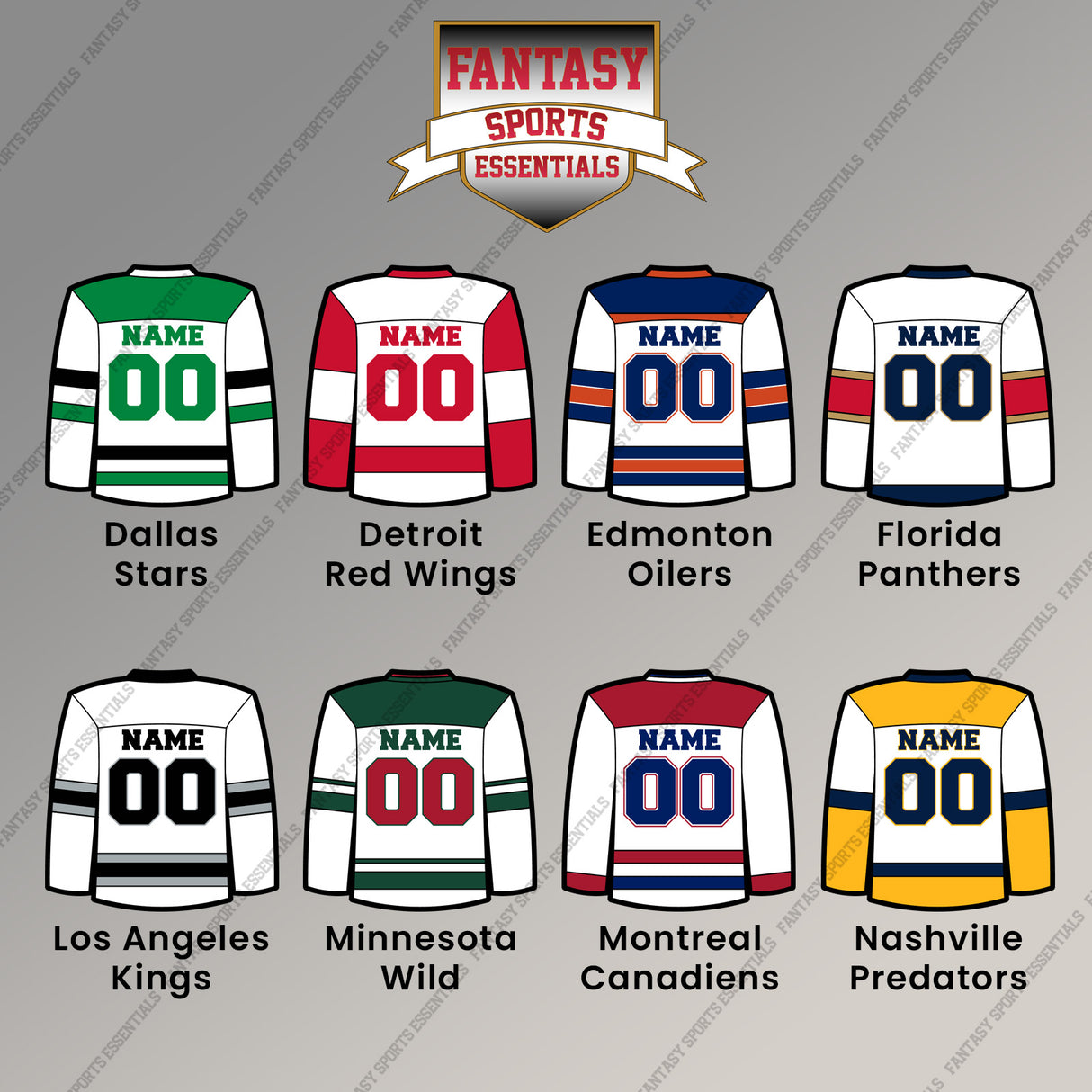 Pro Hockey Personalized Current Away Jersey Magnets (A-N) (Enter Your Name and Number) Page 2