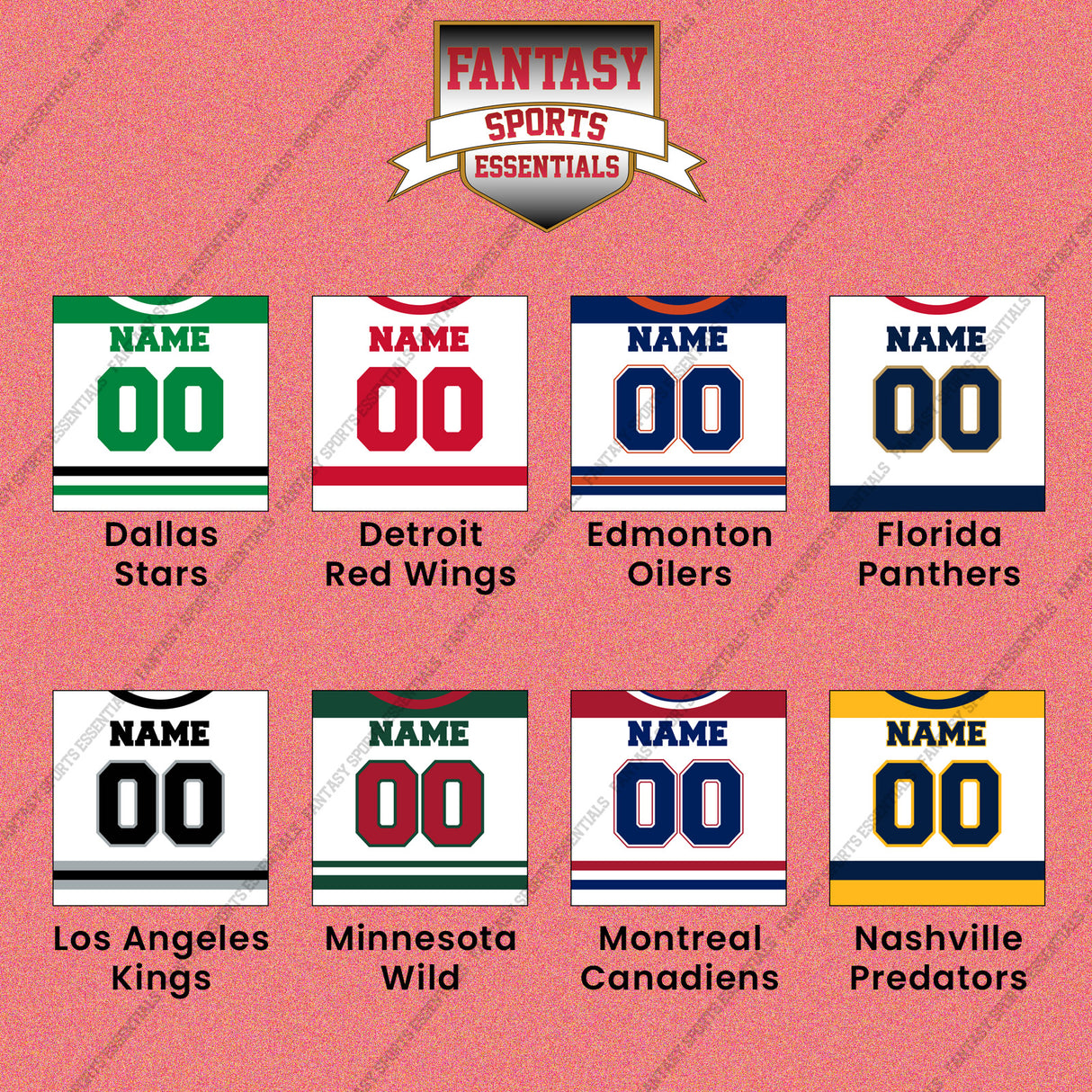 Pro Hockey Personalized Current Away Jersey Wall Art Prints (A-N) (Enter Your Name and Number) Page 2