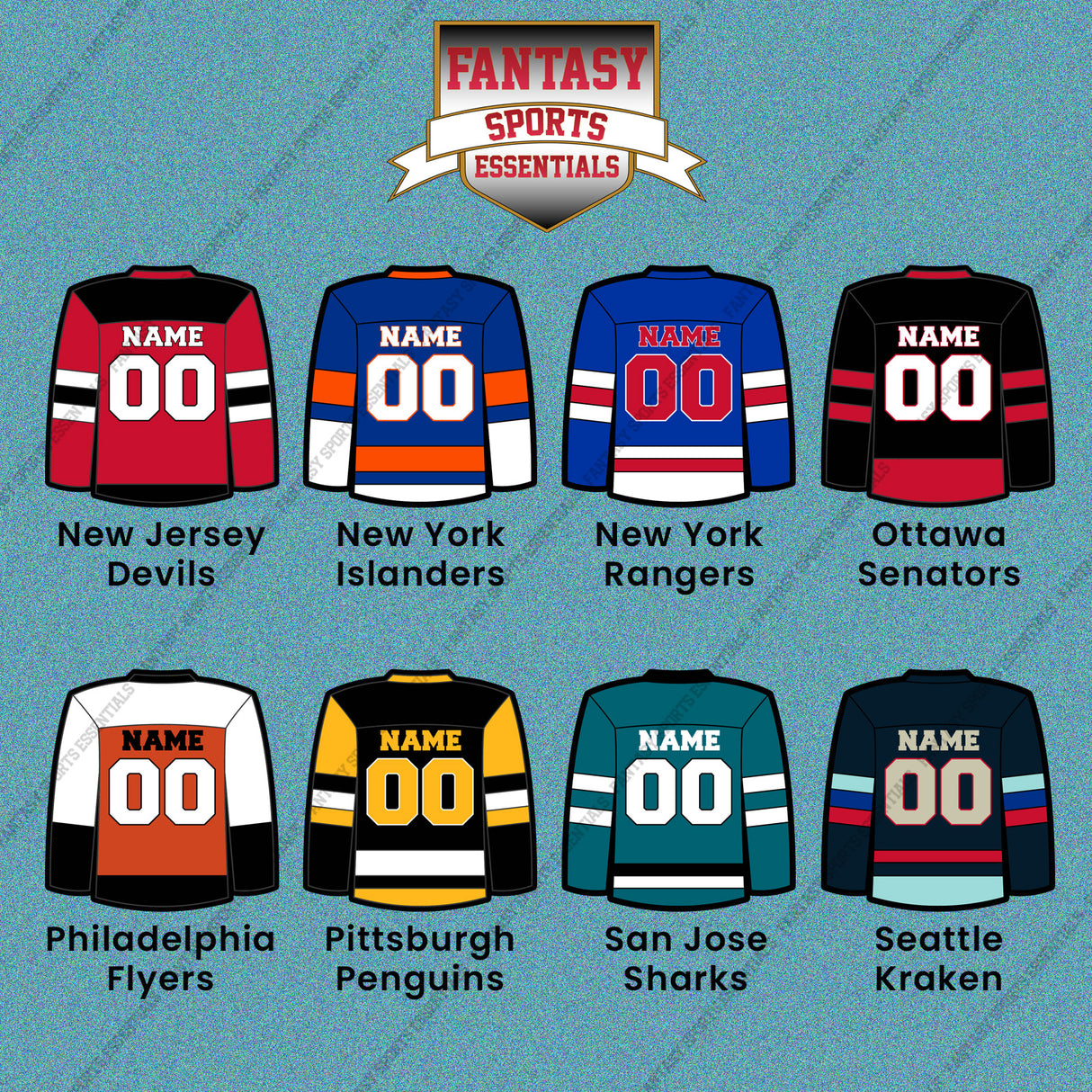 Pro Hockey Personalized Current Home Jersey Car Decals (N-W) (Enter Your Name and Number) Page 1