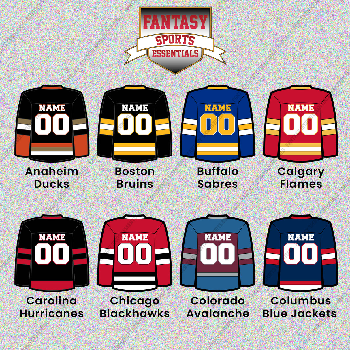 Pro Hockey Personalized Current Home Jersey Glossy Stickers (A-N) (Enter Your Name and Number) Page 1