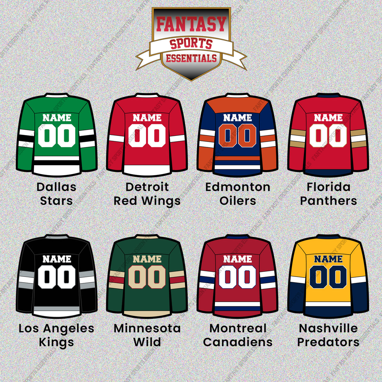 Pro Hockey Personalized Current Home Jersey Glossy Stickers (A-N) (Enter Your Name and Number) Page 2