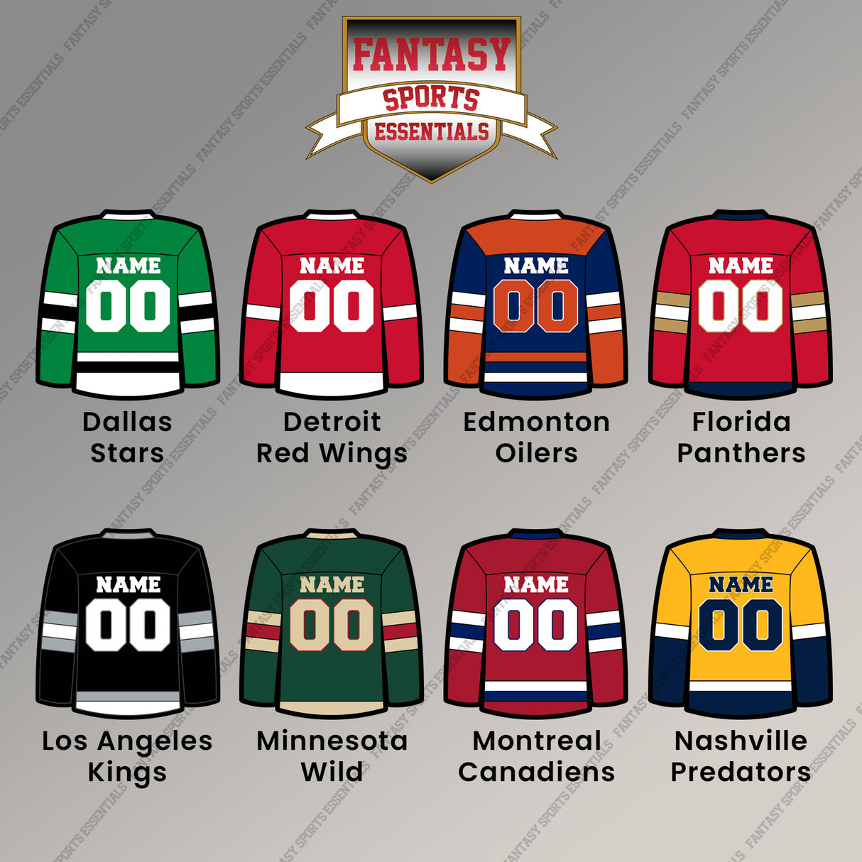 Pro Hockey Personalized Current Home Jersey Magnets (A-N) (Enter Your Name and Number) Page 2