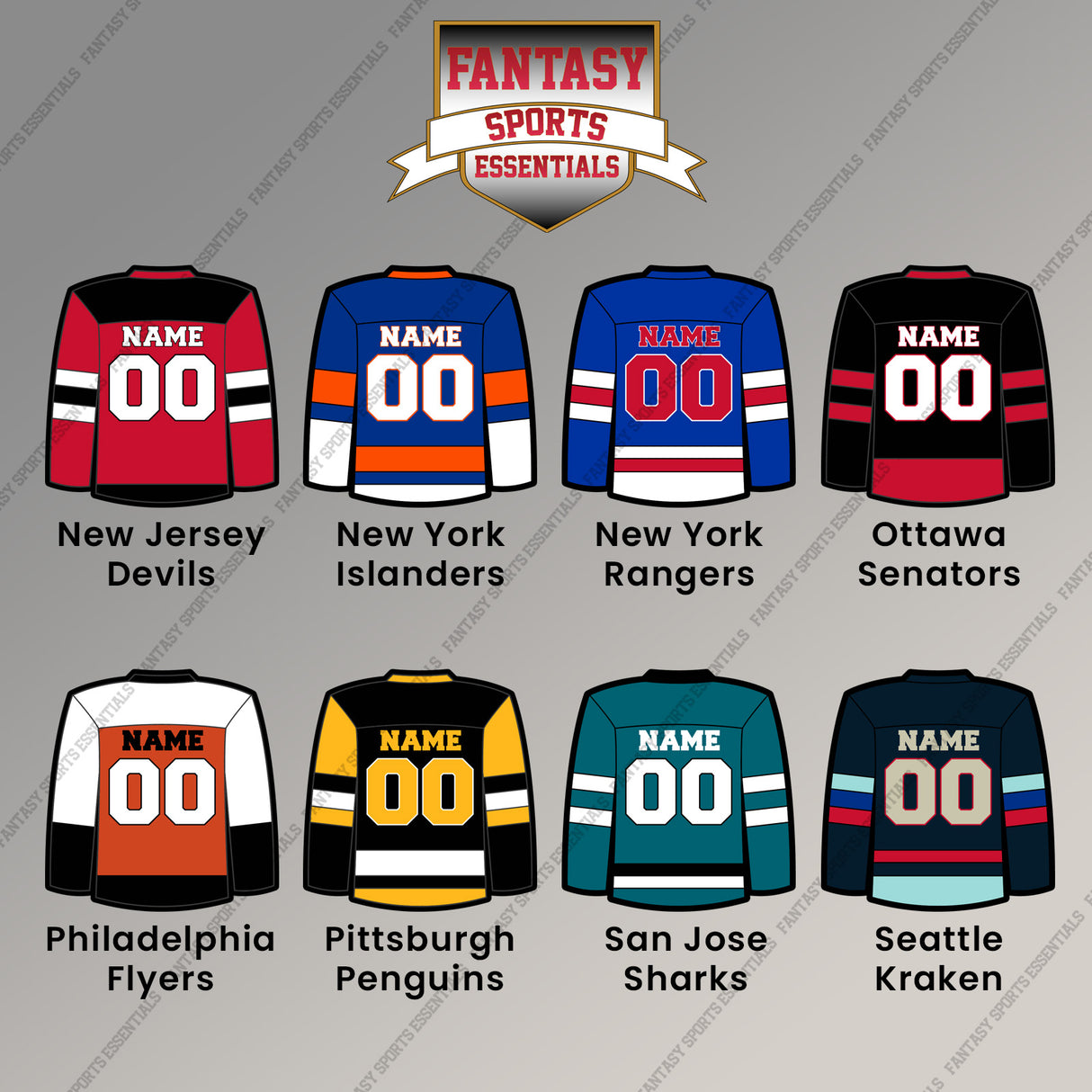Pro Hockey Personalized Current Home Jersey Magnets (N-W) (Enter Your Name and Number) Page 1