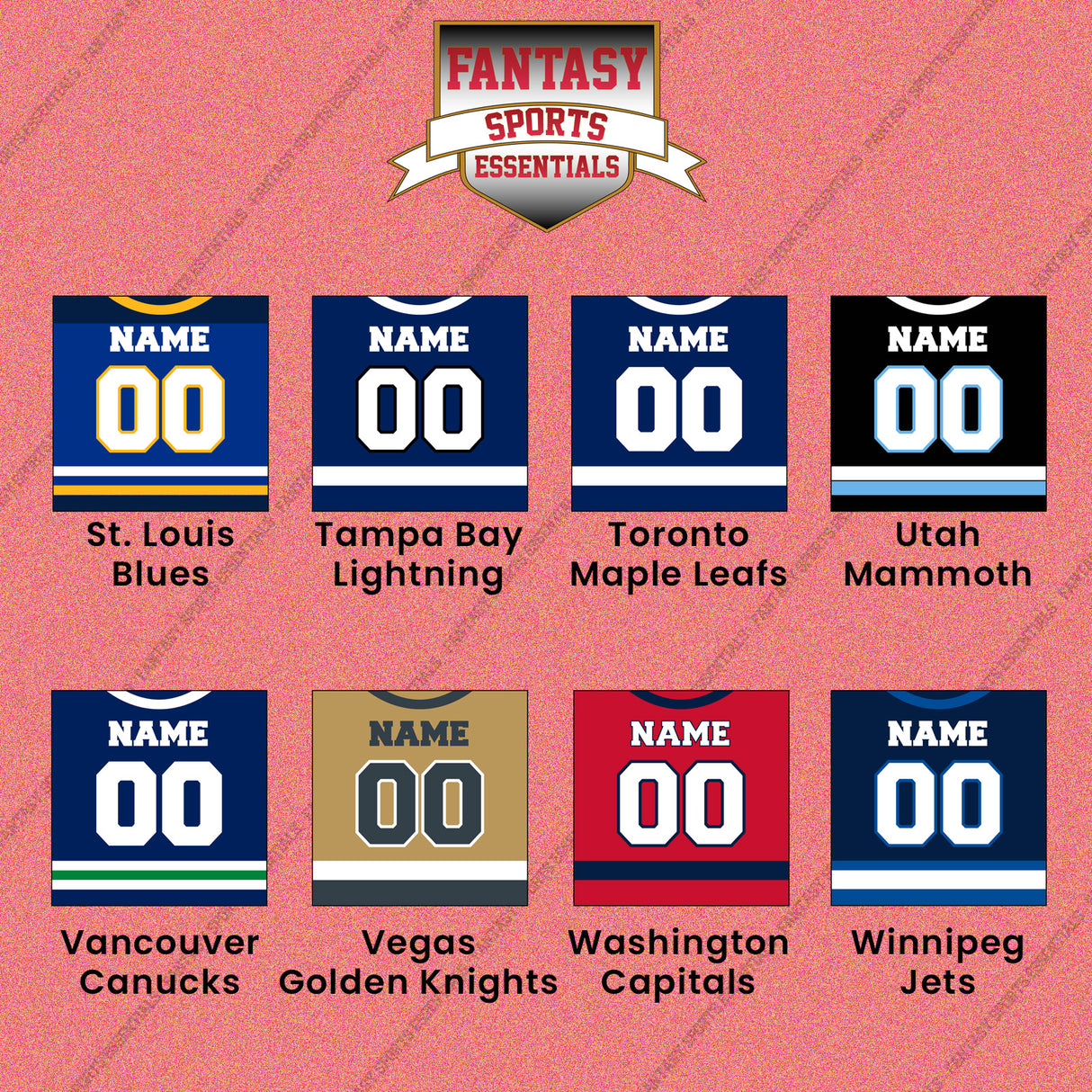 Pro Hockey Personalized Current Home Jersey Wall Art Prints (N-W) (Enter Your Name and Number) Page 2