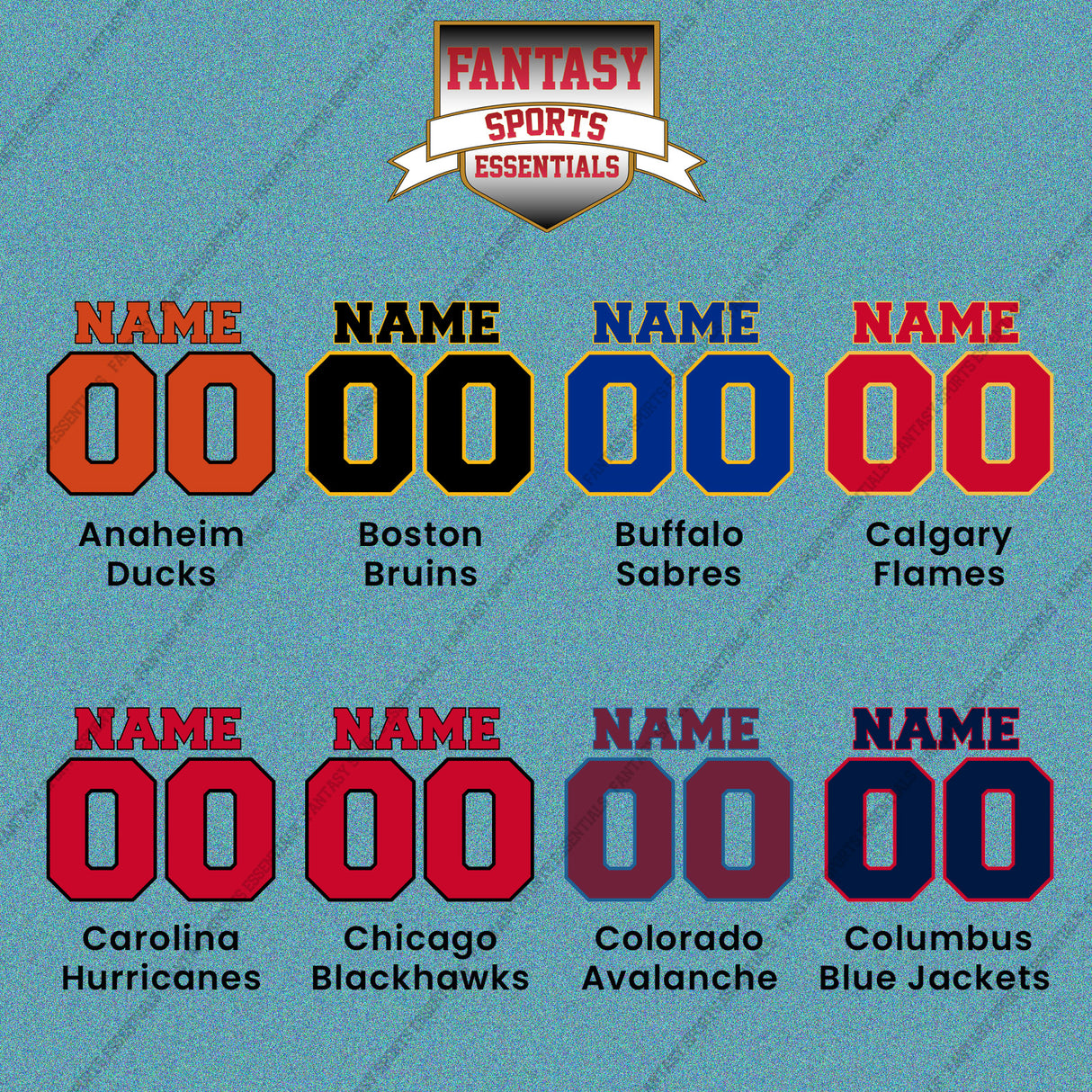Pro Hockey Personalized Current Name and Number Car Decals (A-N) (Enter Your Name and Number) Page 1