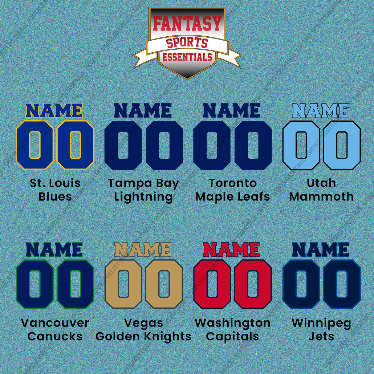 Pro Hockey Personalized Current Name and Number Car Decals (N-W) (Enter Your Name and Number) Page 2