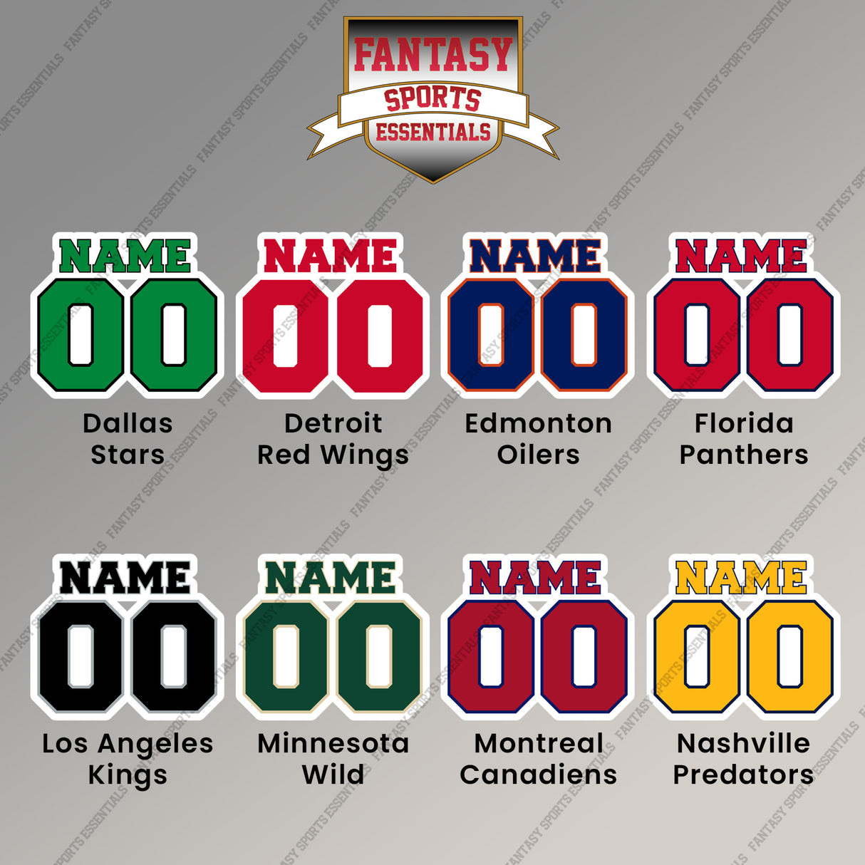 Pro Hockey Personalized Current Name and Number Magnets (A-N) (Enter Your Name and Number) Page 2