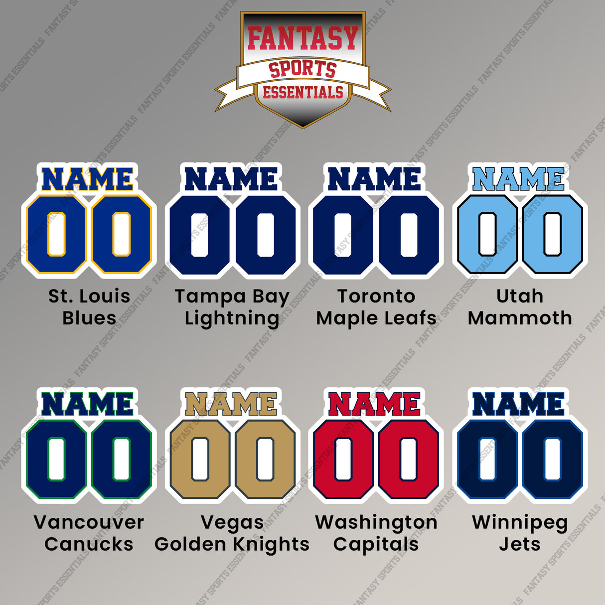 Pro Hockey Personalized Current Name and Number Magnets (N-W) (Enter Your Name and Number) Page 2