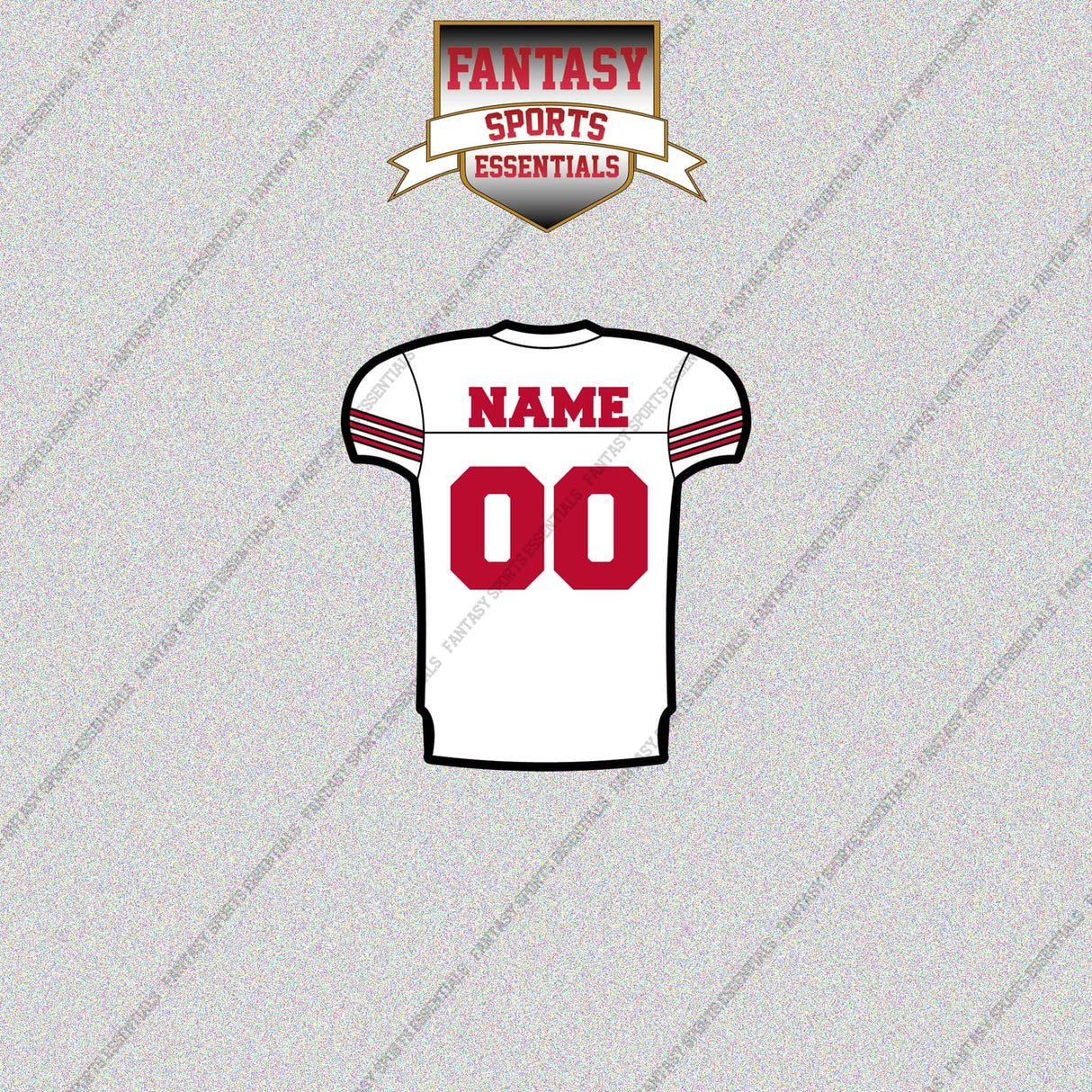 San Francisco 49ers Personalized Current Away Jersey Glossy Stickers