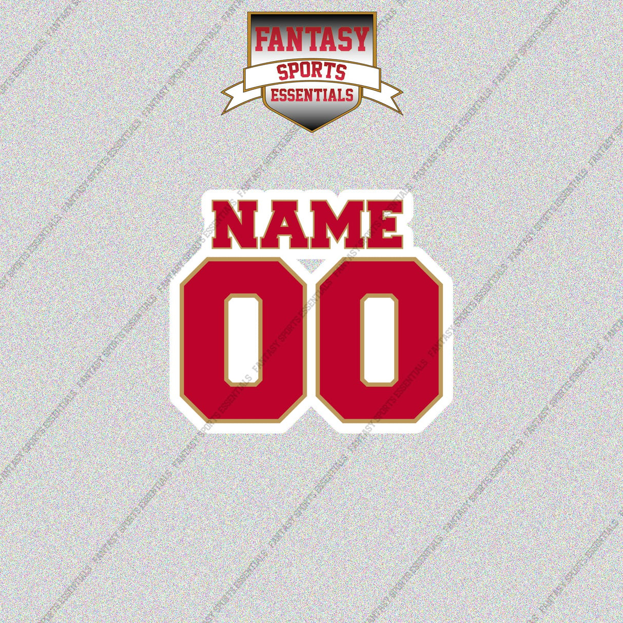 San Francisco 49ers Personalized Current Name and Number Glossy Stickers