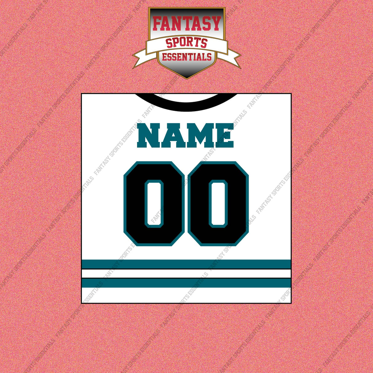 San Jose Sharks Personalized Current Away Jersey Wall Art Prints
