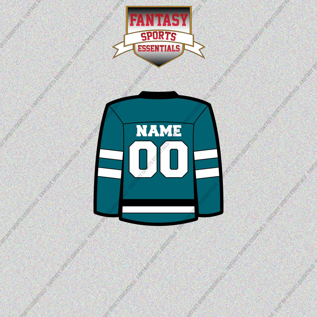 San Jose Sharks Personalized Current Home Jersey Glossy Stickers