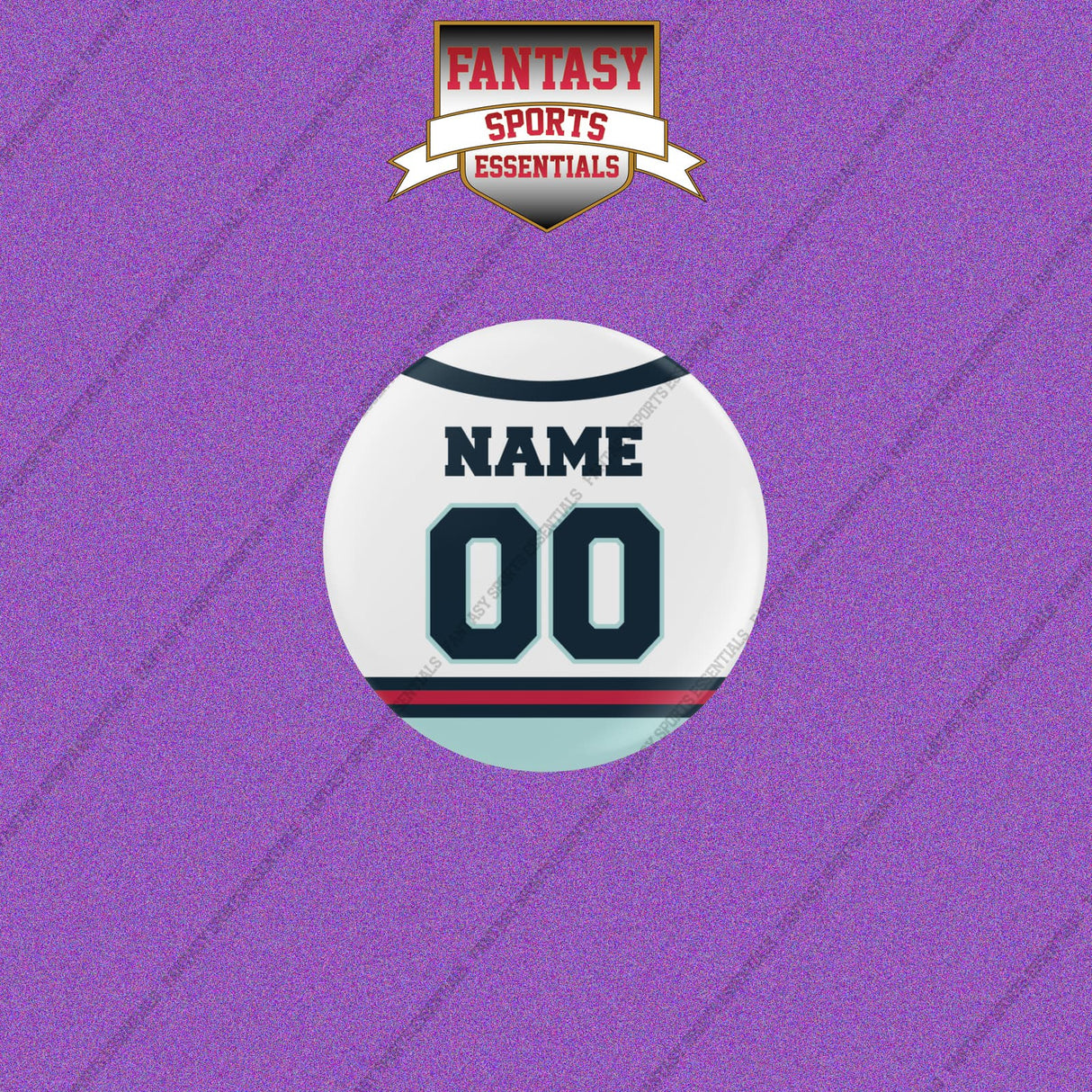 Seattle Kraken Personalized Current Away Jersey Buttons