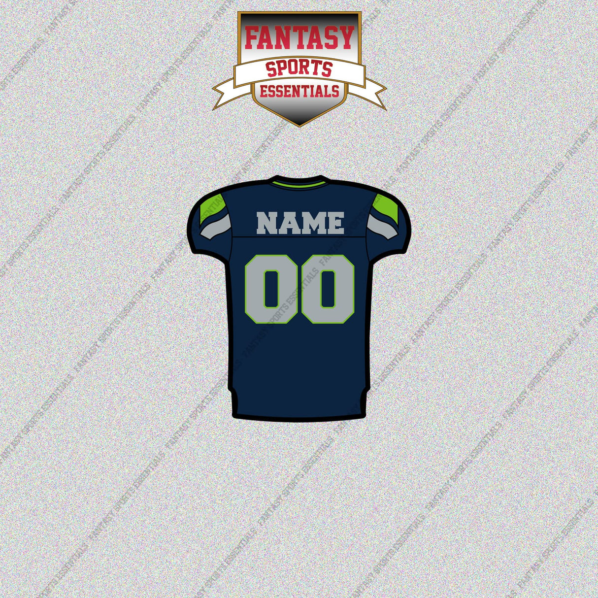 Seattle Seahawks Personalized Current Home Jersey Glossy Stickers