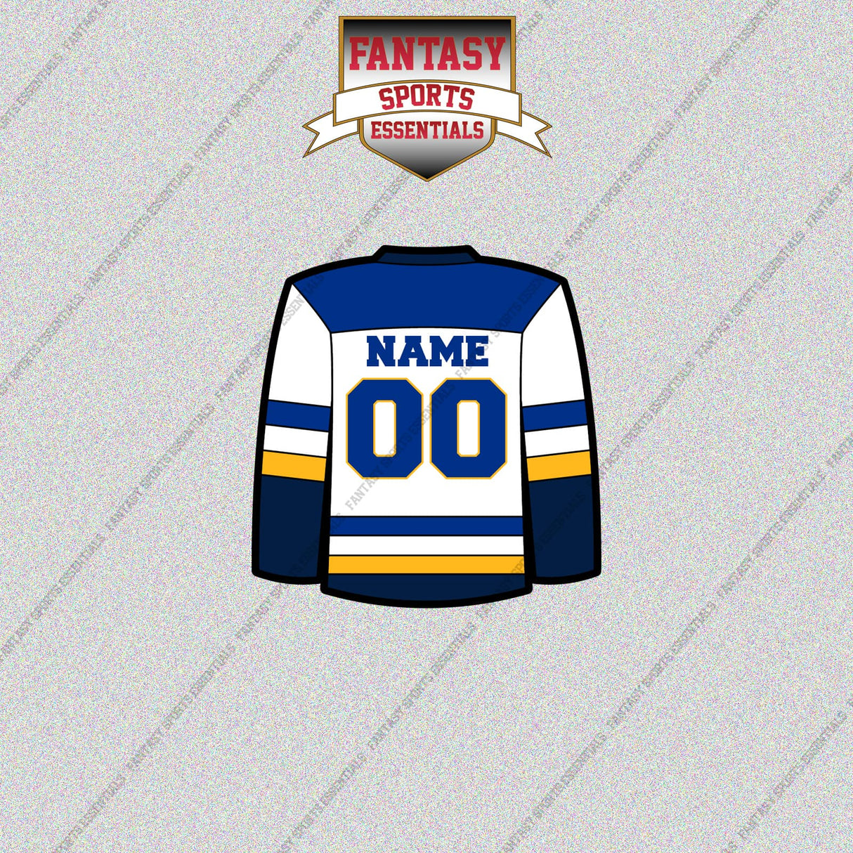 St. Louis Blues Personalized Current Away Jersey Glossy Stickers