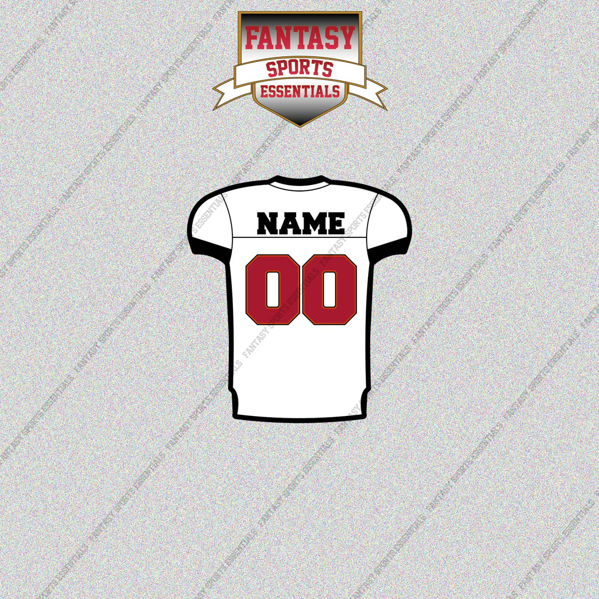 Tampa Bay Buccaneers Personalized Current Away Jersey Glossy Stickers