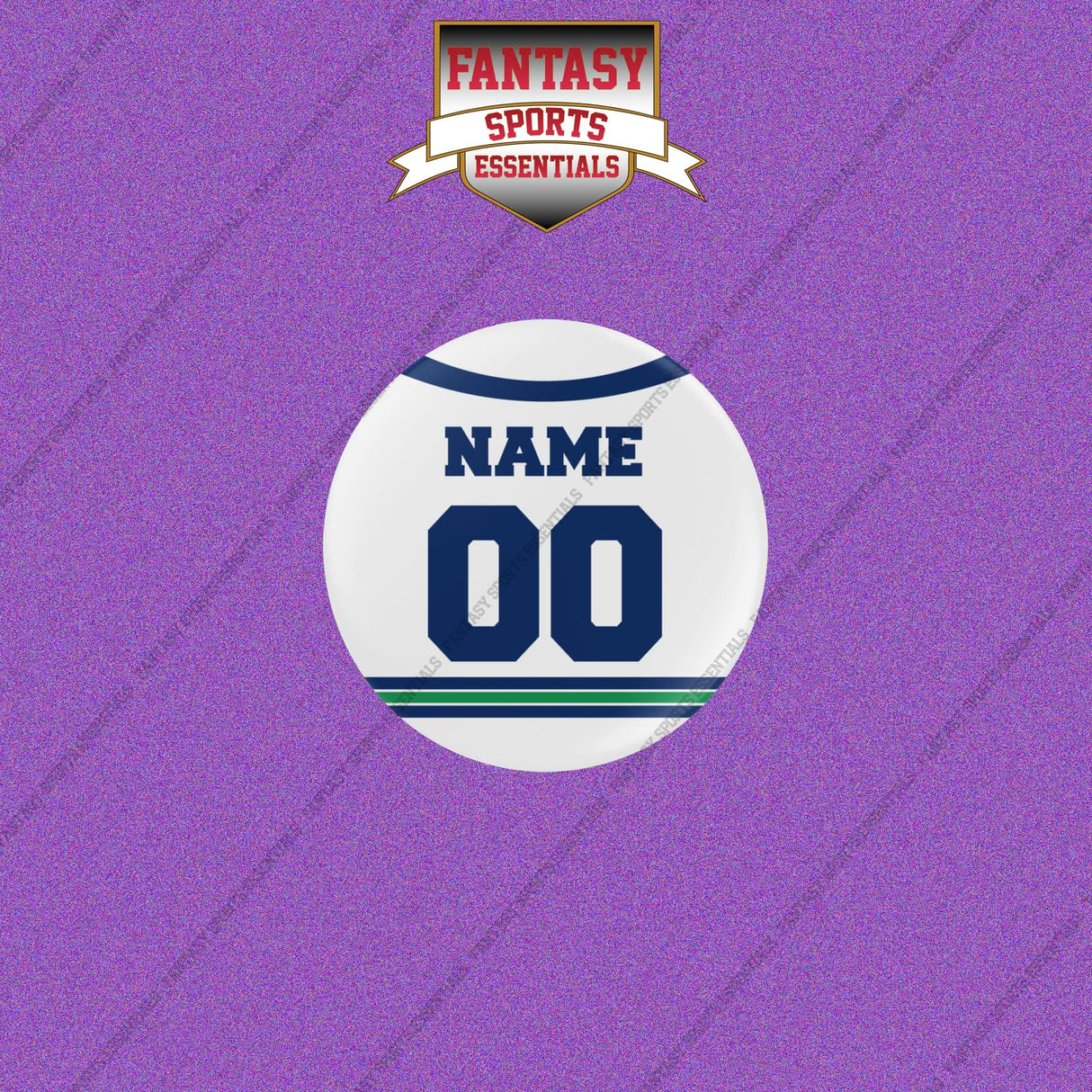 Vancouver Canucks Personalized Current Away Jersey Buttons