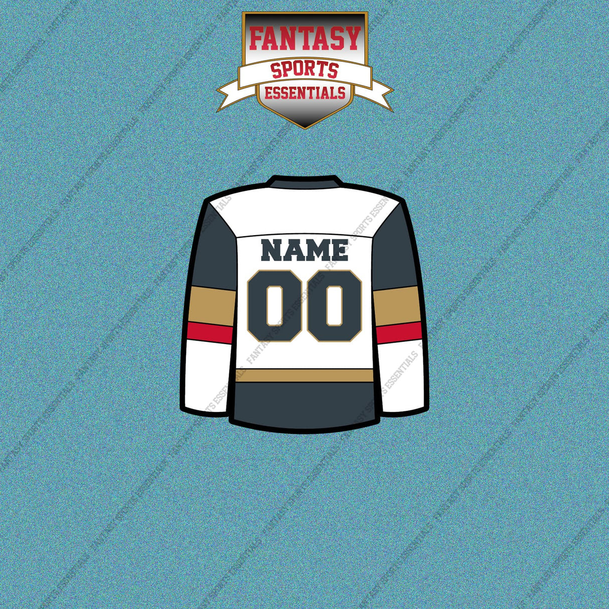 Vegas Golden Knights Personalized Current Away Jersey Car Decals