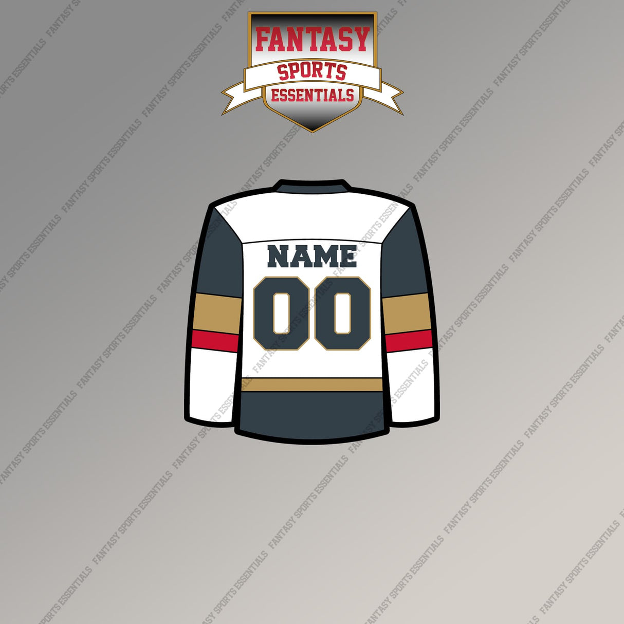Vegas Golden Knights Personalized Current Away Jersey Magnets
