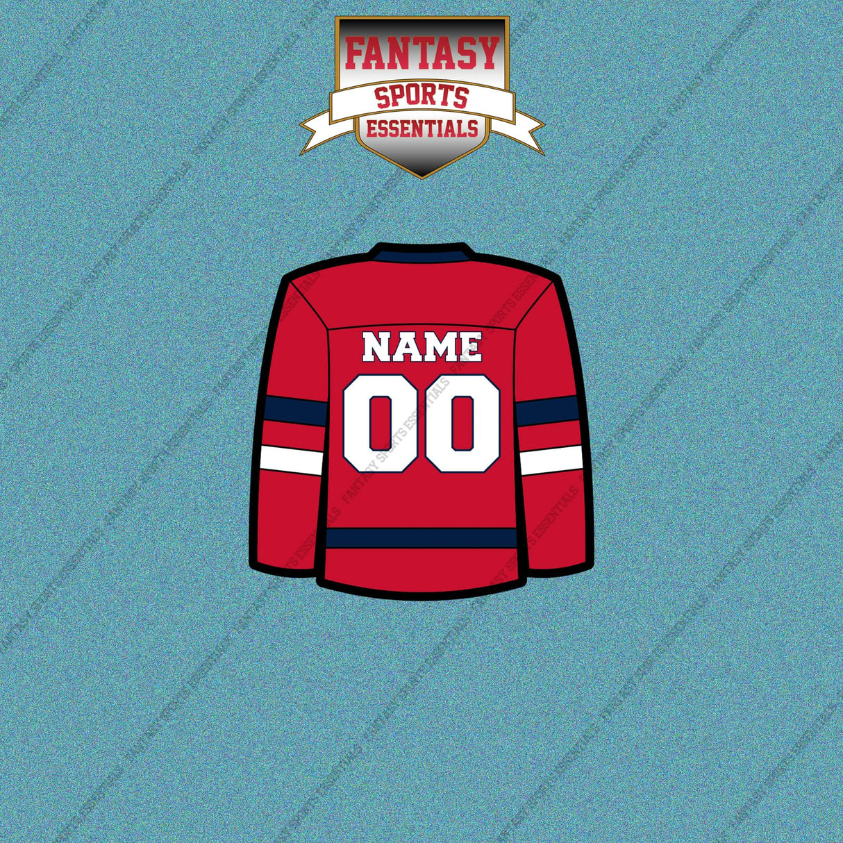 Washington Capitals Personalized Current Home Jersey Car Decals (Enter Your Name and Number)