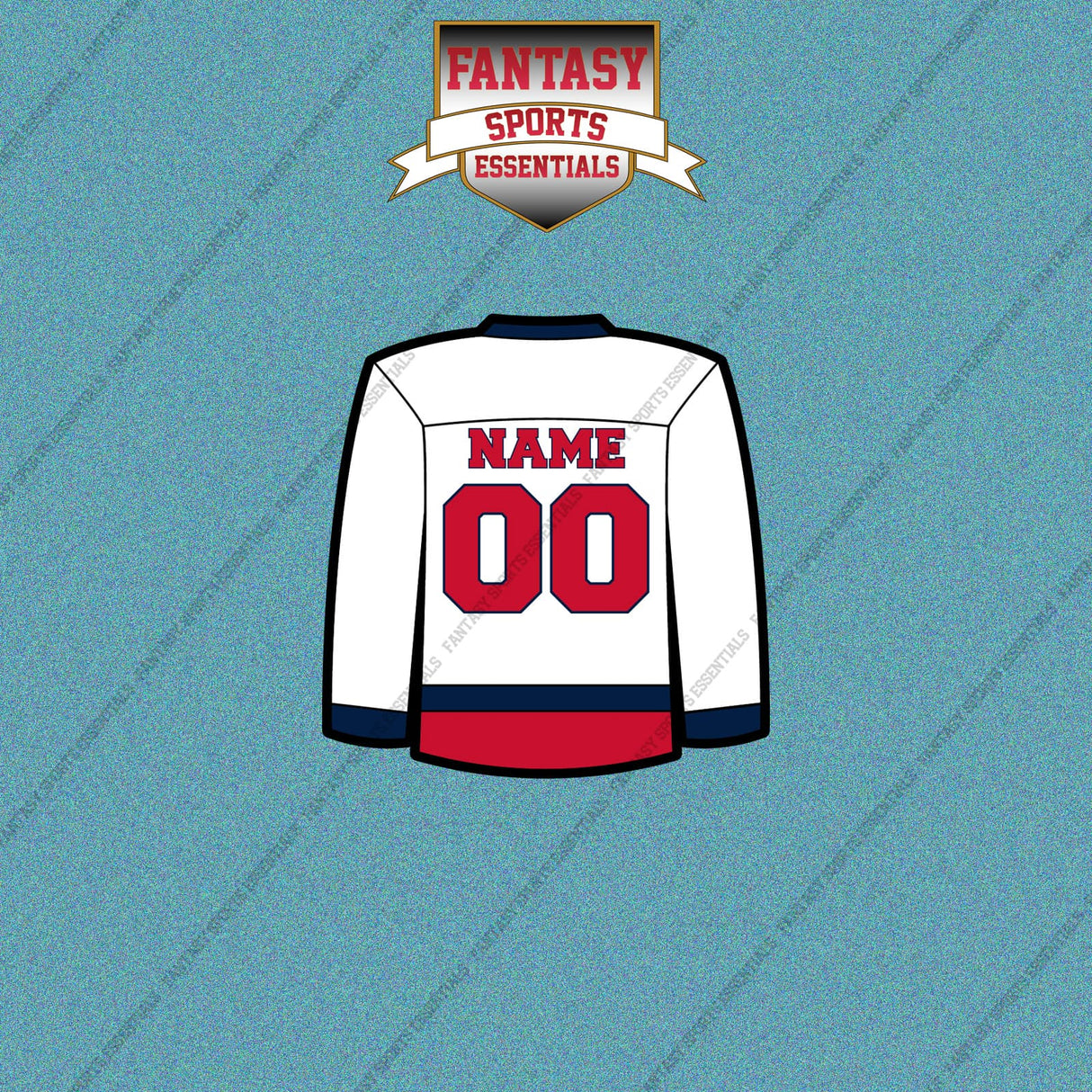 Washington Capitals Personalized Current Away Jersey Car Decals