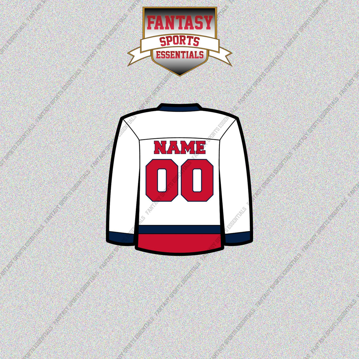 Washington Capitals Personalized Current Away Jersey Glossy Stickers