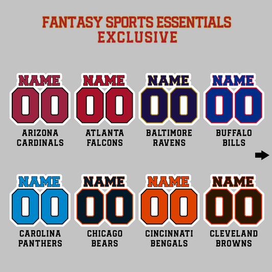 Fantasy Sports Essentials Exclusive Custom 2024 Pro Football Name and Number Magnets Page 1