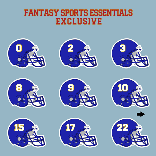 Fantasy Sports Essentials Exclusive Los Angeles Rams 2024 Helmet Matte Stickers Page 1