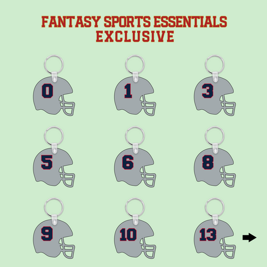 Fantasy Sports Essentials Exclusive New England Patriots 2024 Helmet Keychains Page 1