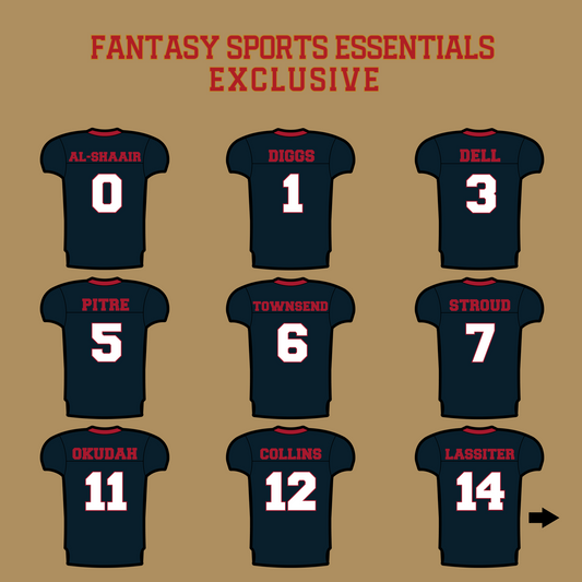 Fantasy Sports Essentials Exclusive Houston Texans 2024 Home Jersey Glossy Stickers Page 1