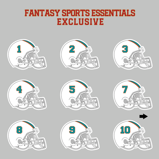 Fantasy Sports Essentials Exclusive Miami Dolphins 2024 Helmet Magnets Page 1