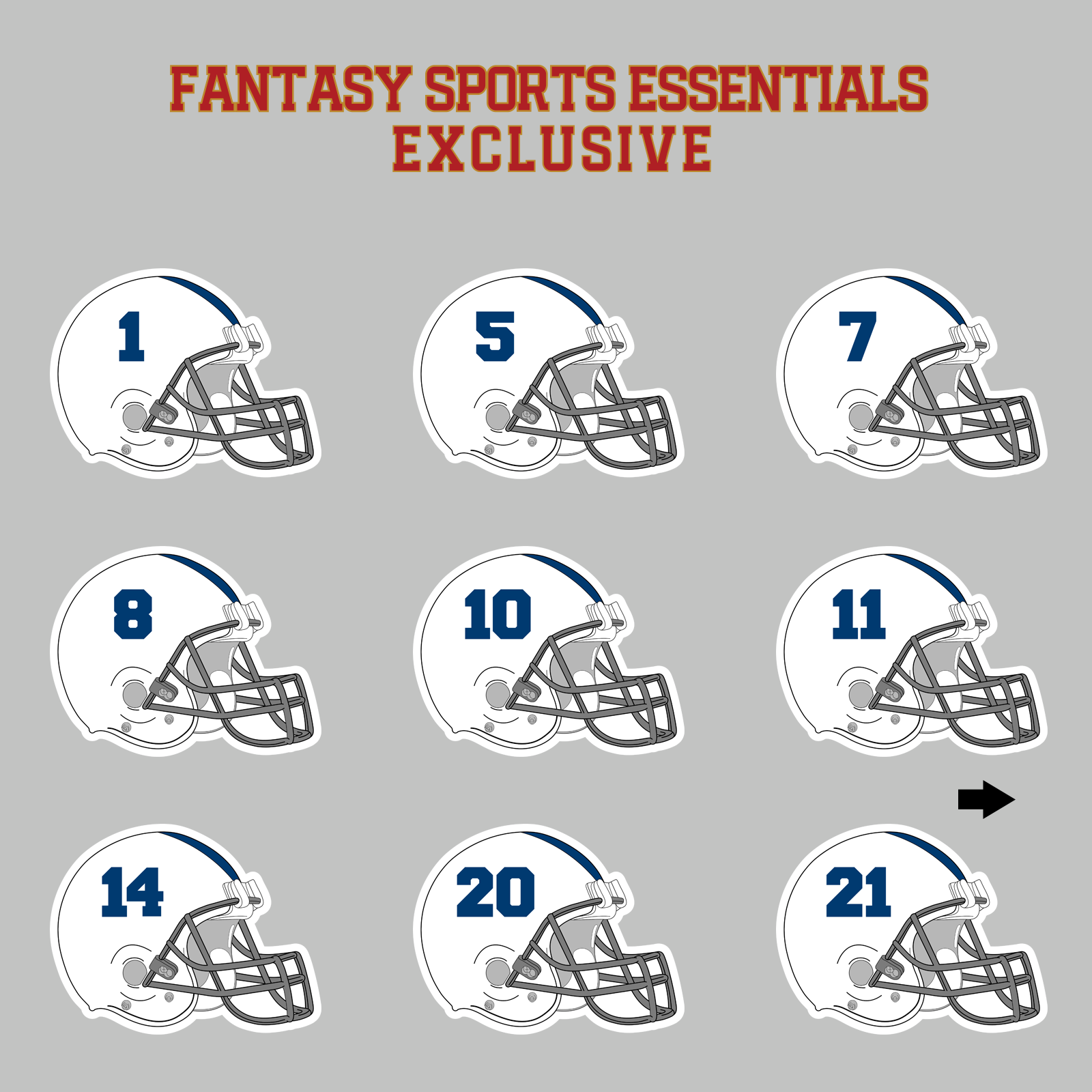 Fantasy Sports Essentials Exclusive Indianapolis Colts 2024 Helmet Magnets Page 1