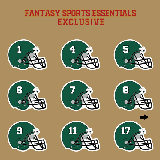 Fantasy Sports Essentials Exclusive New York Jets 2024 Helmet Glossy Stickers Page 1