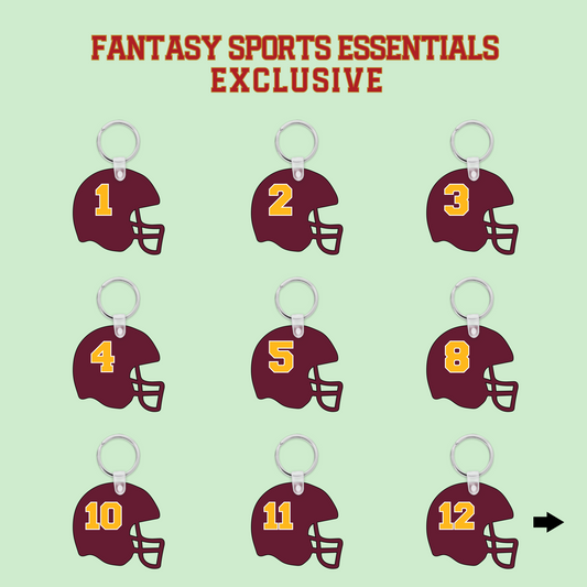 Fantasy Sports Essentials Exclusive Washington Commanders 2024 Helmet Keychains Page 1