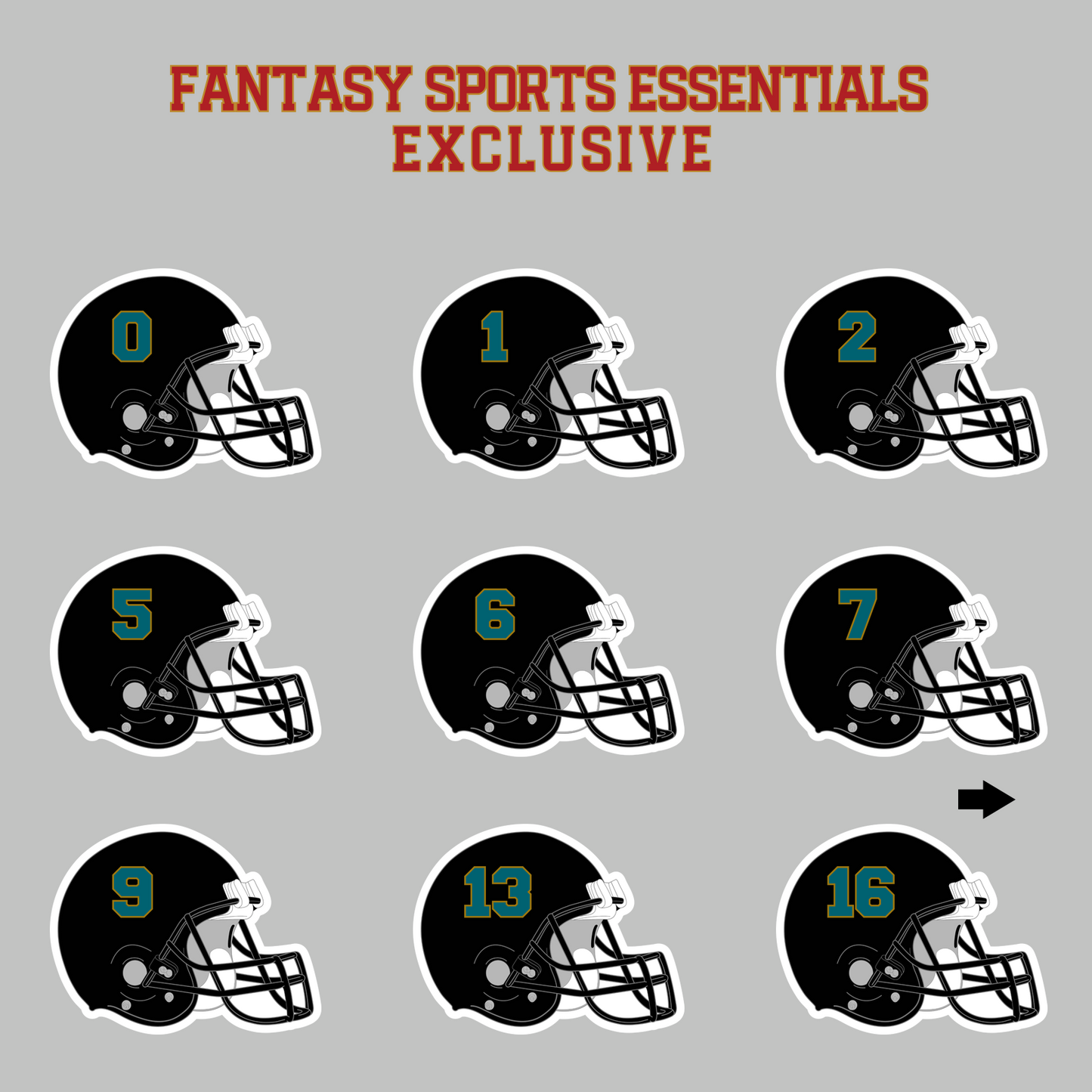 Fantasy Sports Essentials Exclusive Jacksonville Jaguars 2024 Helmet Magnets Page 1