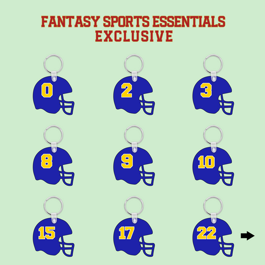 Fantasy Sports Essentials Exclusive Los Angeles Rams 2024 Helmet Keychains Page 1