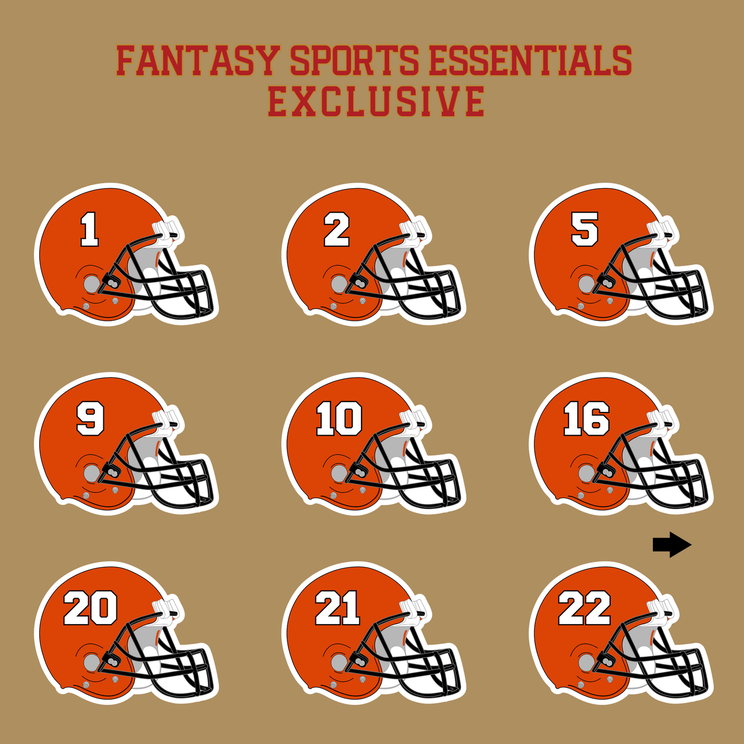 Fantasy Sports Essentials Exclusive Cincinnati Bengals 2024 Helmet Glossy Stickers Page 1