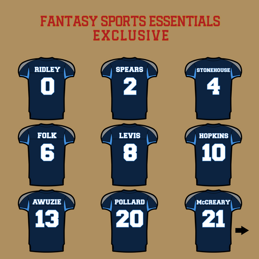 Fantasy Sports Essentials Exclusive Tennessee Titans 2024 Home Jersey Glossy Stickers Page 1