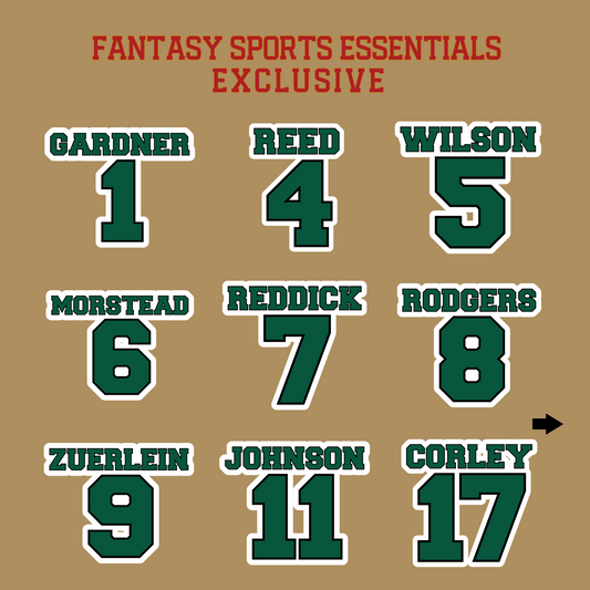 Fantasy Sports Essentials Exclusive New York Jets 2024 Name and Number Glossy Stickers Page 1