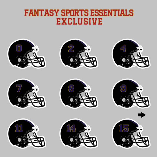 Fantasy Sports Essentials Exclusive Baltimore Ravens 2024 Helmet Magnets Page 1